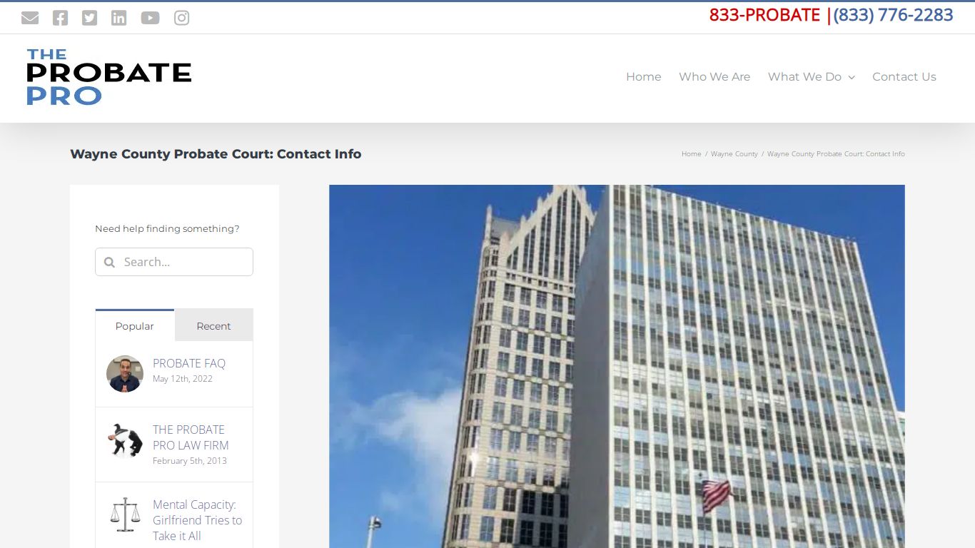 Wayne County Probate Court: Contact Info - The Probate Pro